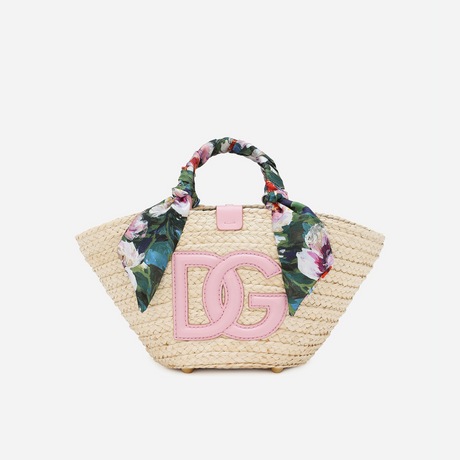 Kendra Small Shopper in Natural/Pink Handbags DOLCE & GABBANA - LOLAMIR