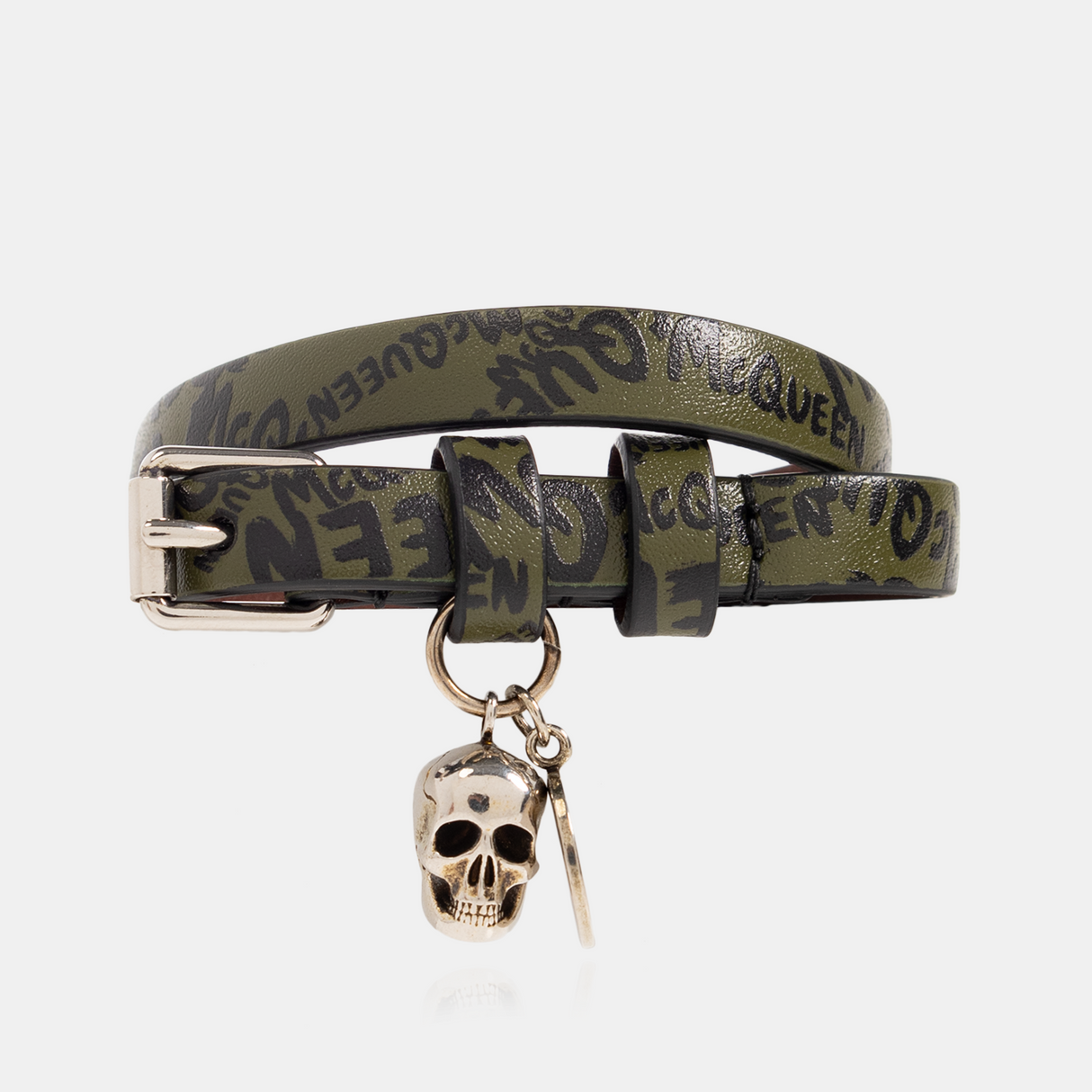 Skull Double Wrap Bracelet in Green