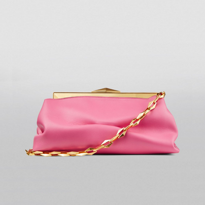 Diamond Frame Clutch Bag in Candy Pink Handbags JIMMY CHOO - LOLAMIR