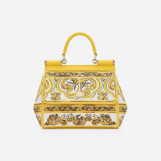 Sicily Medium Handbag in Majolica Print