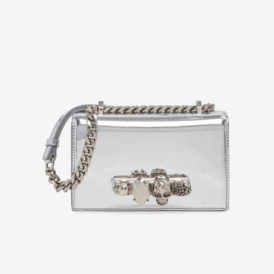 The Jewelled Mini Satchel bag in Silver Handbags ALEXANDER MCQUEEN - LOLAMIR
