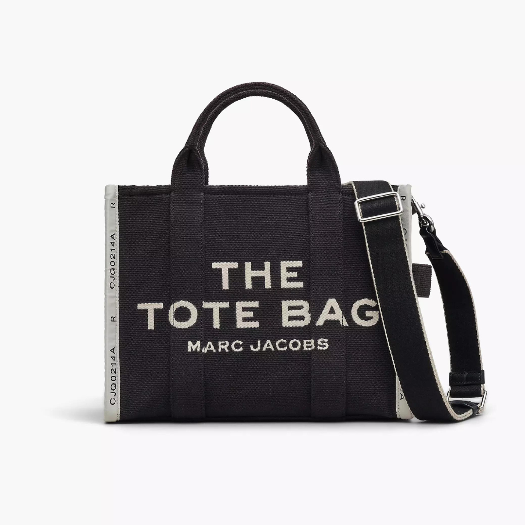 The Jacquard Medium Tote Bag in Black Handbags MARC JACOBS - LOLAMIR