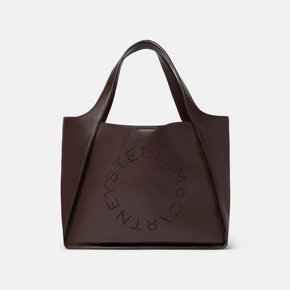 Stella Logo Crossbody Bag in Chocolate Brown Handbags STELLA MCCARTNEY - LOLAMIR