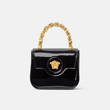 La Medusa Patent Mini Bag in Black Handbags VERSACE - LOLAMIR