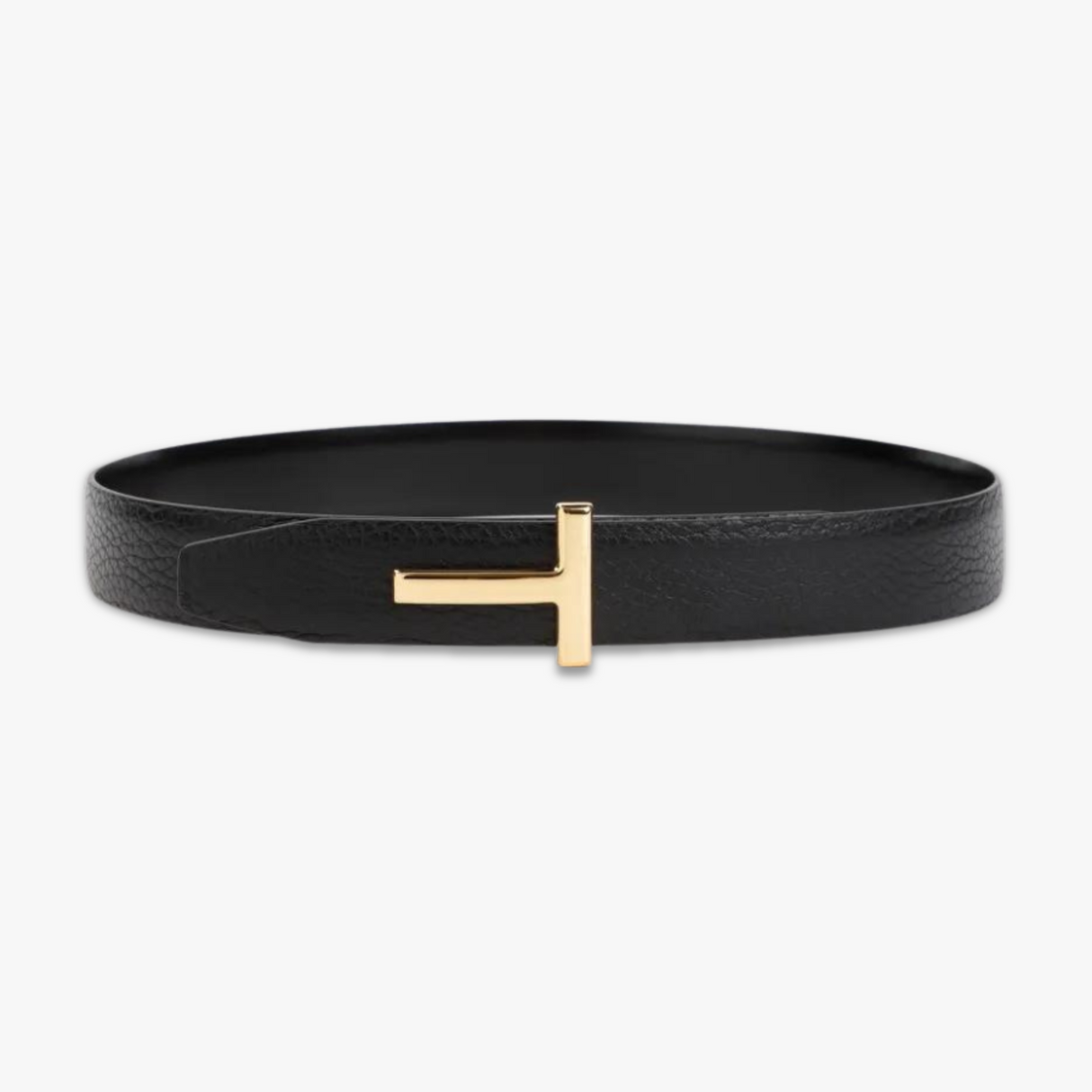 T Logo Reversible Belt in Black