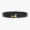 T Logo Reversible Belt in Black