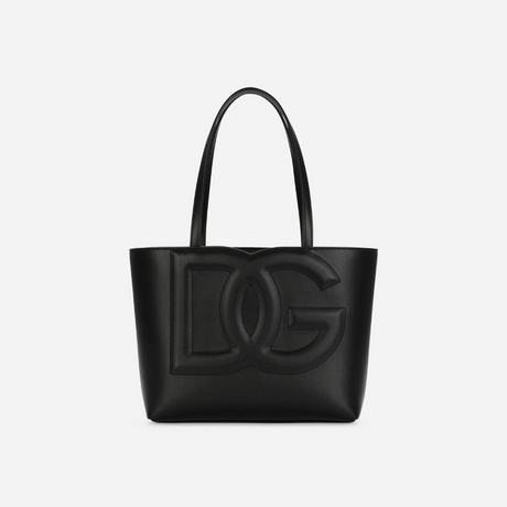 DG Logo Small Shopper in Black Handbags DOLCE & GABBANA - LOLAMIR