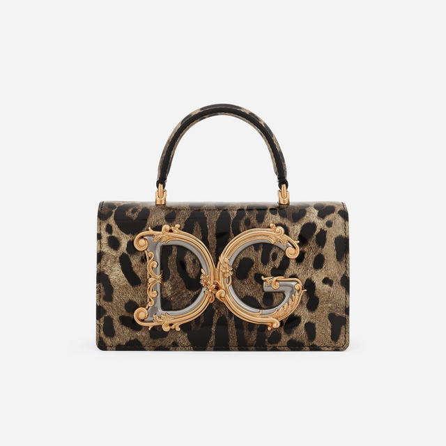 DG Girls Mini Top Handle Bag in Animal Print