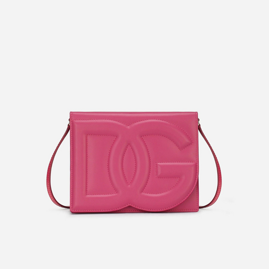 DG Logo Small Crossbody Bag in Fuchsia Handbags DOLCE & GABBANA - LOLAMIR
