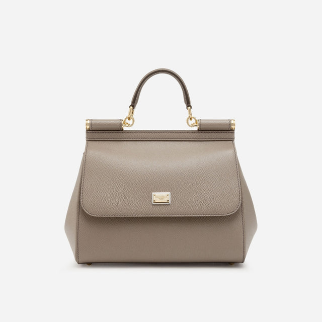 Sicily Medium Handbag in Grey Handbags DOLCE & GABBANA - LOLAMIR