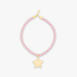 Gold Star Charm Satin Necklace
