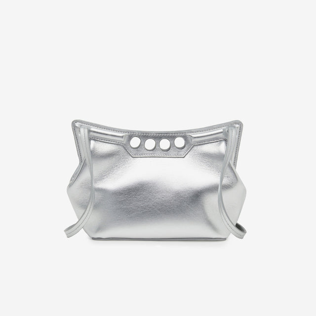 The Peak Bag Mini in Silver Handbags ALEXANDER MCQUEEN - LOLAMIR