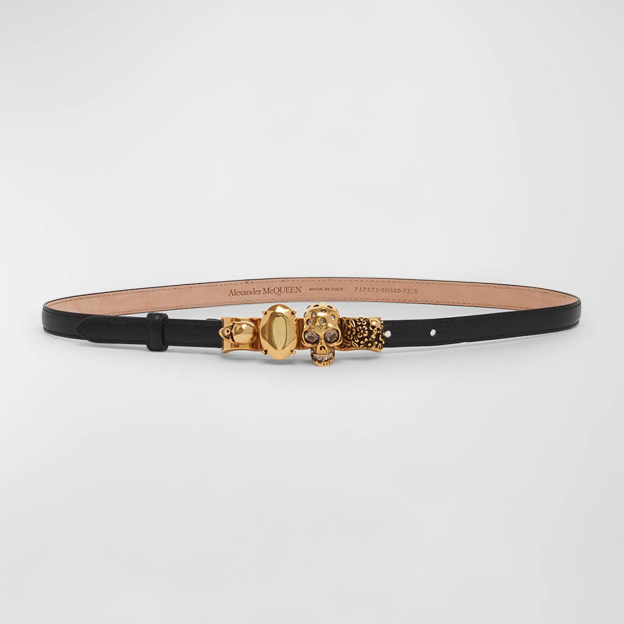 The Knuckle Belt in Black/Gold