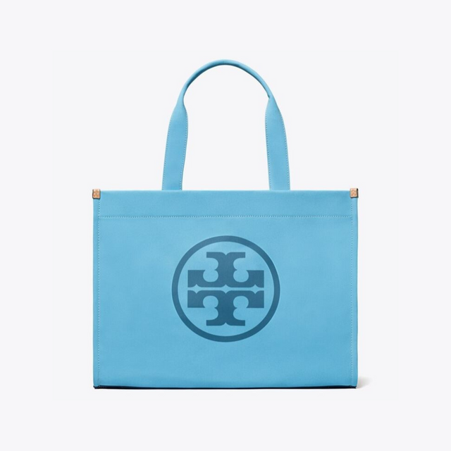 Ella Color-Block Canvas Tote in Blue