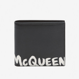 McQueen Graffiti Billfold Wallet in Black/White