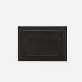 Embossed Logo Card Holder in Black