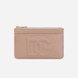 DG Logo Medium Card Holder in Beige