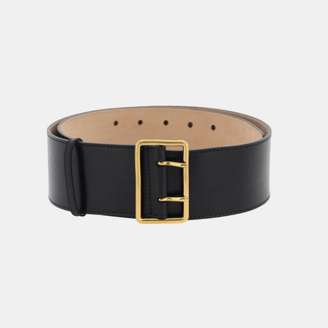 Alexander McQueen Military Belt in Black/Gold Belts Alexander Mcqueen - LOLAMIR