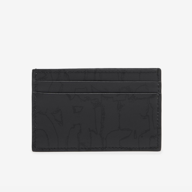 McQueen Graffiti Card Holder in Black