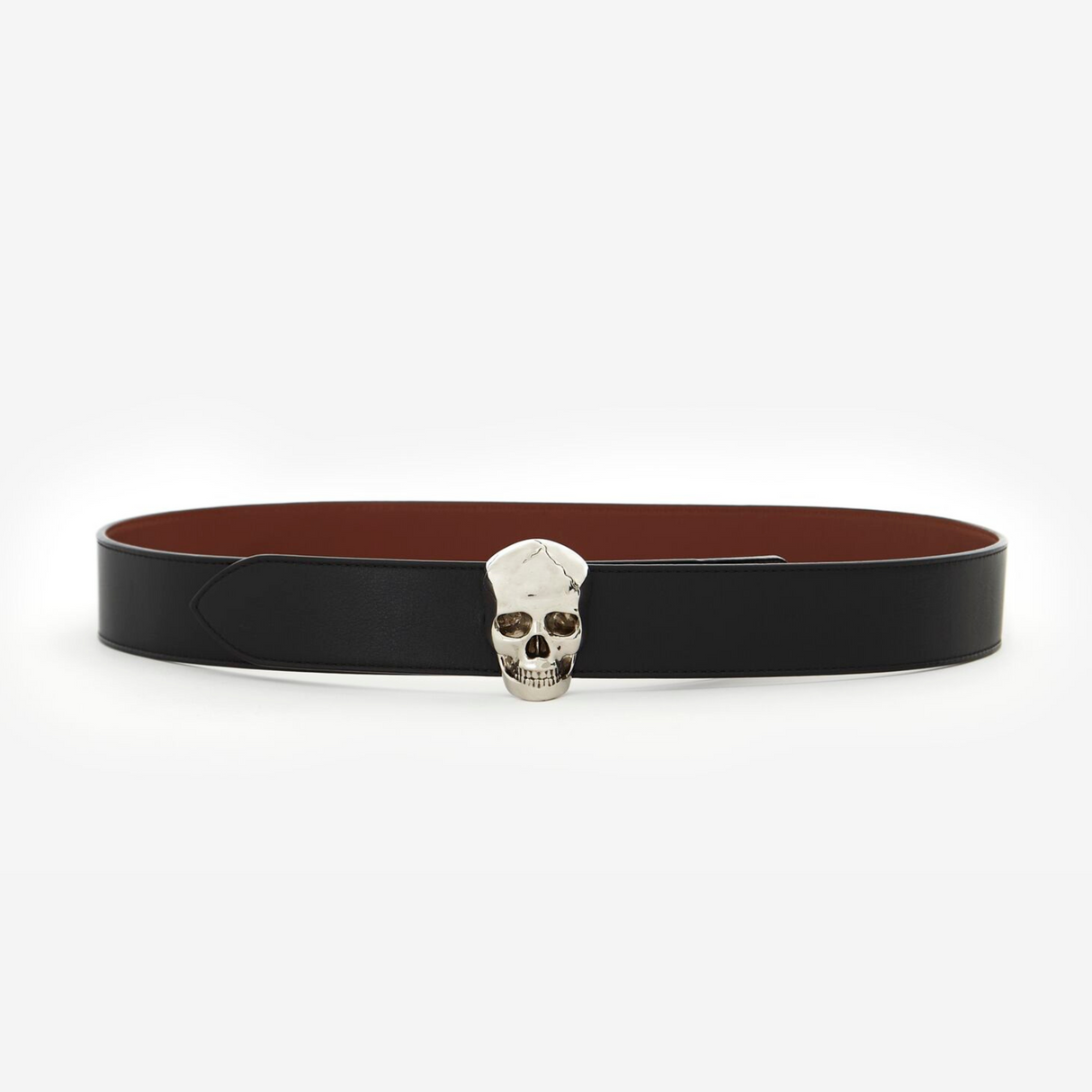 Reversible Skull 3D Belt in Black/Brown