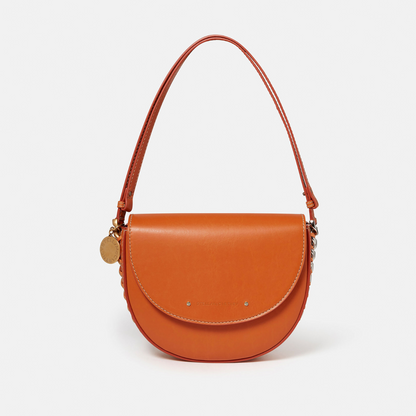 Frayme Medium Flap Shoulder Bag in Flamingo Handbags STELLA MCCARTNEY - LOLAMIR