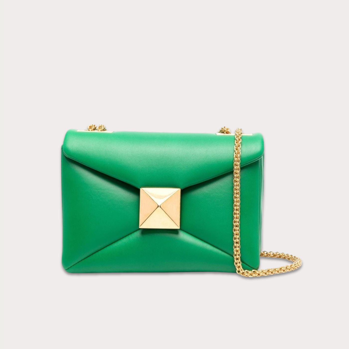 One Stud Nappa Bag With Chain In Green Handbags VALENTINO - LOLAMIR