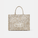 Barocco Athena Medium Tote Bag in Beige