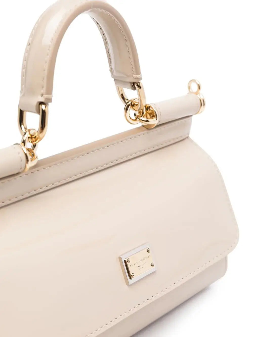 KIM D&G Sicily Small handbag in Glossy Beige Handbags DOLCE & GABBANA - LOLAMIR