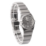Constellation Quartz Watch Stainless Steel with Diamond Bezel and Markers 24 - Preowned Watches OMEGA - LOLAMIR