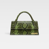 The long Chiquito in Snake Print Green