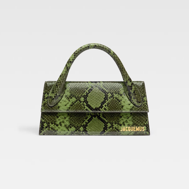 The long Chiquito in Snake Print Green