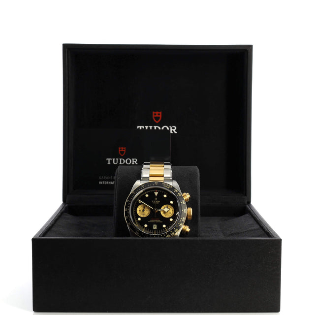 Black Bay Chronograph S&G Automatic Watch Stainless Steel and Yellow Gold 41 - Preowned Watches TUDOR - LOLAMIR