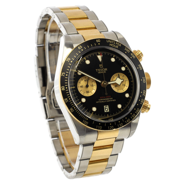 Black Bay Chronograph S&G Automatic Watch Stainless Steel and Yellow Gold 41 - Preowned Watches TUDOR - LOLAMIR