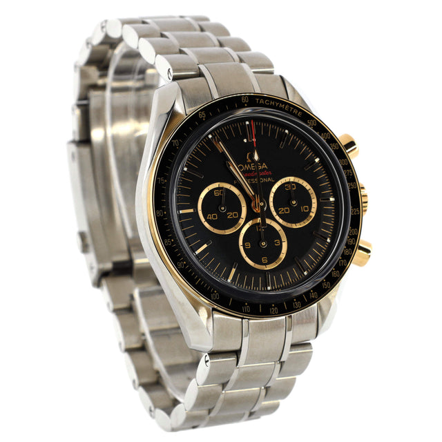 Speedmaster Professional Tokyo Olympic Chronograph Limited Edition Manual Watch Stainless Steel and Yellow Gold 42 - Preowned Watches OMEGA - LOLAMIR