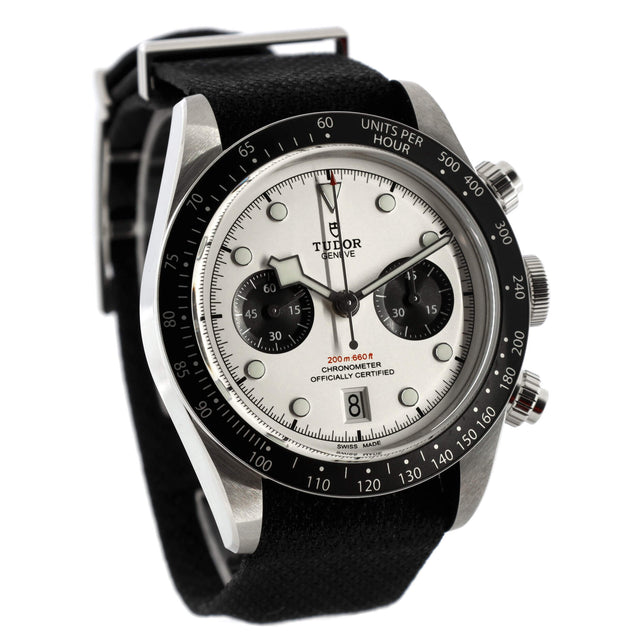 Black Bay Chronograph Automatic Watch Stainless Steel and Fabric 41 - Preowned Watches TUDOR - LOLAMIR