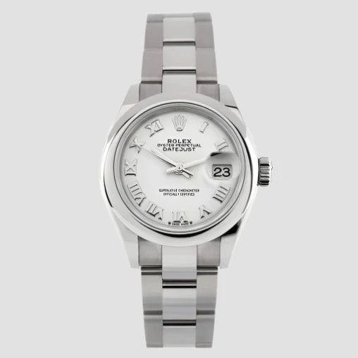 Oyster Perpetual Datejust Automatic Watch Stainless Steel 28 - Preowned Watches ROLEX - LOLAMIR