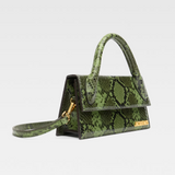 The long Chiquito in Snake Print Green