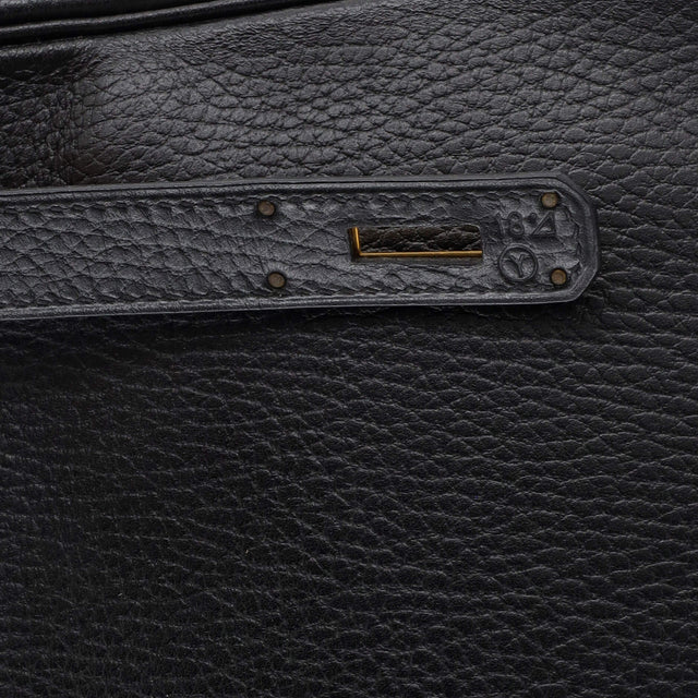Hermes Kelly Handbag Black Ardennes with Gold Hardware 32