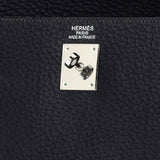 Hermes Kelly Handbag Blue Fjord with Palladium Hardware 35