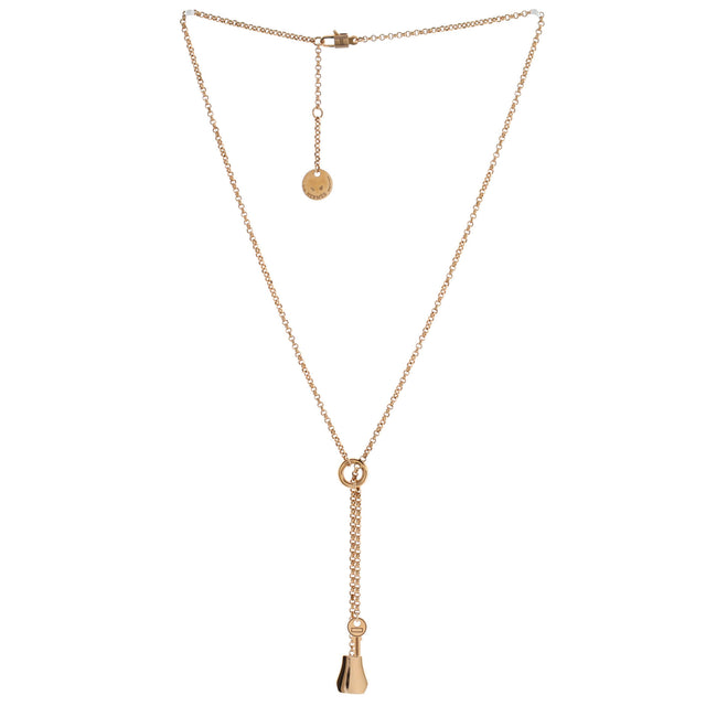 Hermes Kelly Clochette Pendant Necklace 18K Rose Gold Small