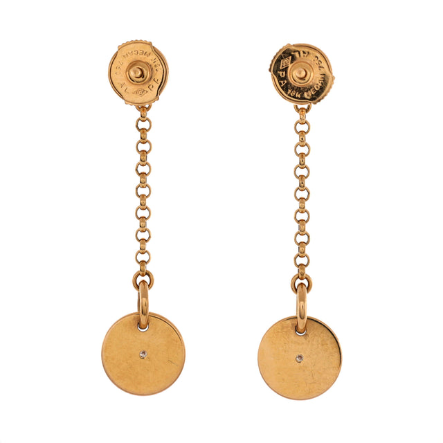 Hermes Gambade Clou de Selle Earrings 18K Rose Gold with Diamonds