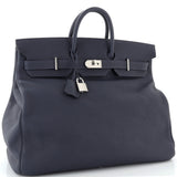 Hermes HAC Birkin Bag Blue Togo with Palladium Hardware 50