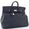 Hermes HAC Birkin Bag Blue Togo with Palladium Hardware 50