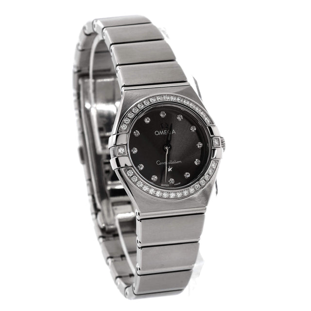 Omega Constellation Manhattan Quartz Watch Stainless Steel with Diamond Bezel and Markers 25