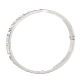 Bvlgari Bangle Bracelet 18K White Gold with 2 Diamonds