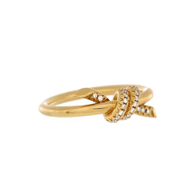 Tiffany & Co. Knot Ring 18K Yellow Gold with Diamonds