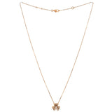 Van Cleef & Arpels Frivole Pendant Necklace 18K Rose Gold with Pave Diamonds Mini