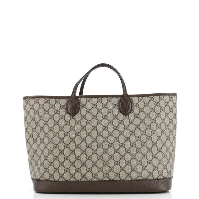 Gucci Ophidia Top Handle Shopping Tote GG Coated Canvas Medium