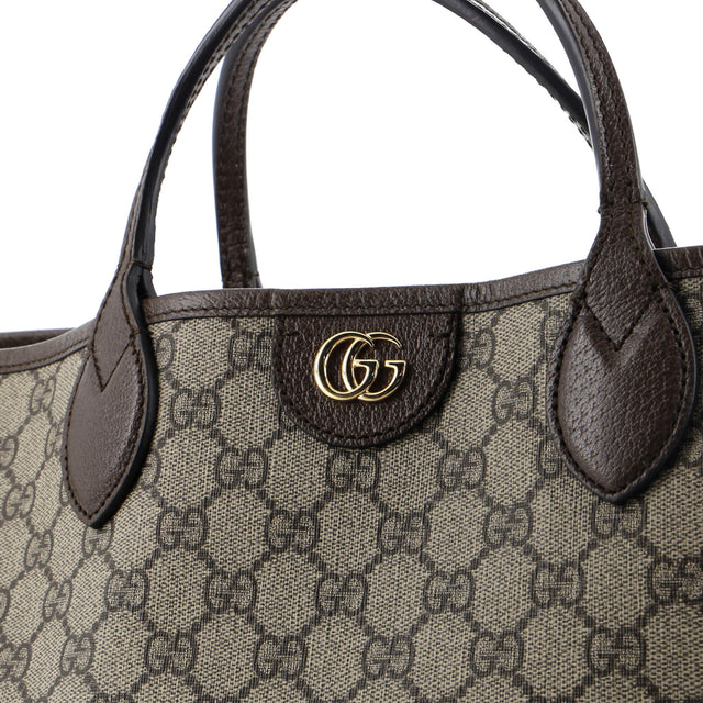 Gucci Ophidia Top Handle Shopping Tote GG Coated Canvas Medium
