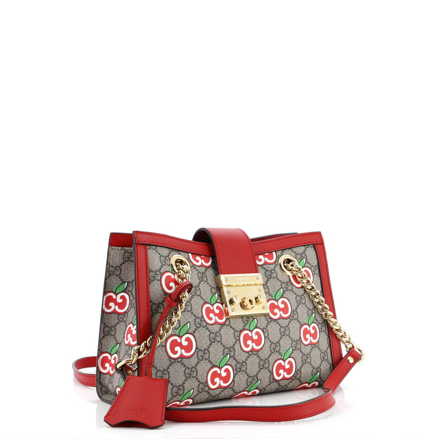 Gucci Padlock Chain Tote Printed GG Coated Canvas Small